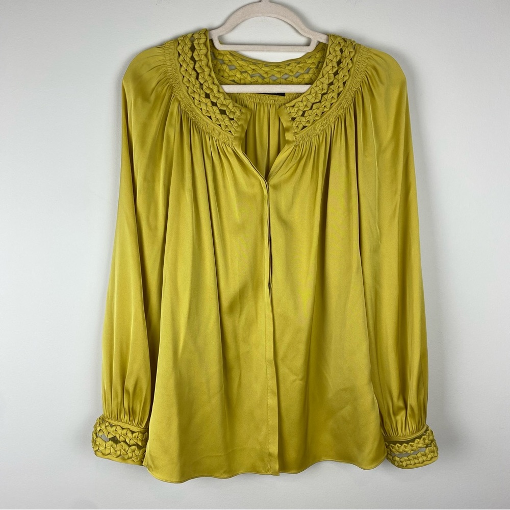 NWOT Kobi Halperin Sylvia Braided Trim Blouse